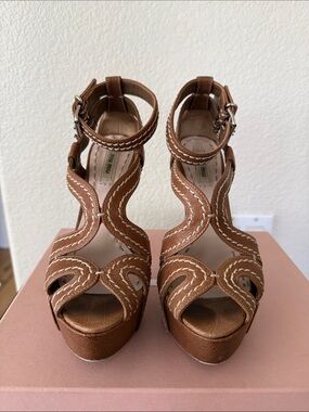 Miu Miu Bufalo Platform Sandals
